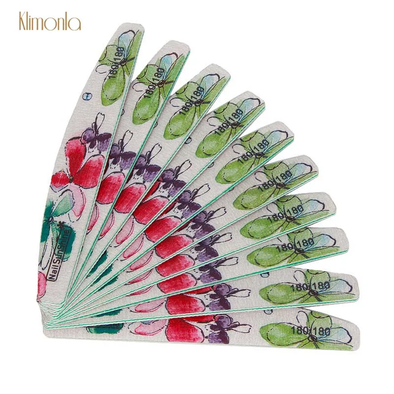 

6Pcs Green Double Side Nail File Washable Buffing Sanding Zebra File Buffer Lime a ongle Nail Art Gel Polish Files Manicure Tool