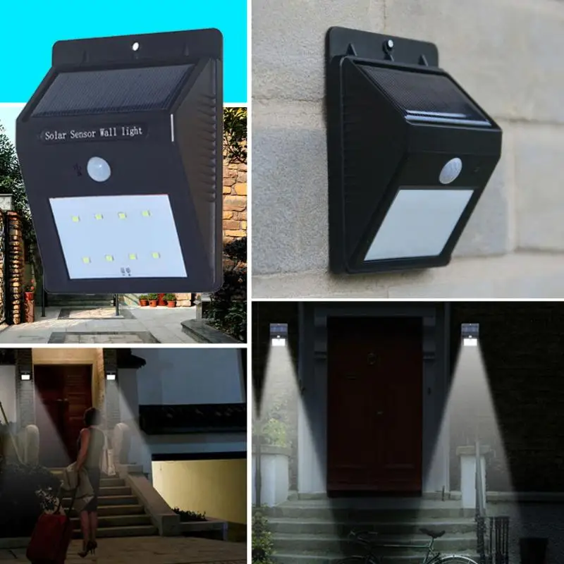 

4/6/8/10 Led Solar Panel Light waterproof Solar Power Triangle Hunman Body Sensor Light Control Wall Light Security Solar Light