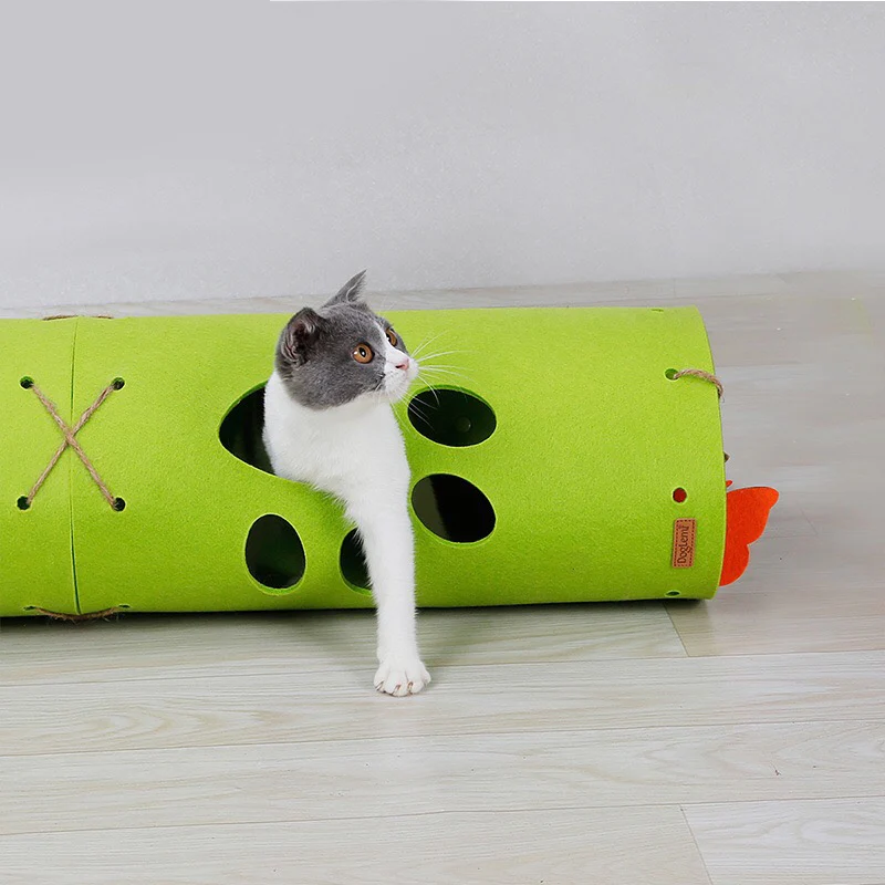 Войлочные игрушки для кошек, тоннель, складной, раздельное одеяло, котята, интерактивное, веселое, играющее, спрячется, раздельное одеяло
