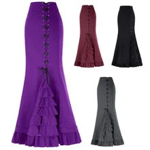 Женская юбка Новинка 201 Женская модная сексуальная Длинная юбка с поясом