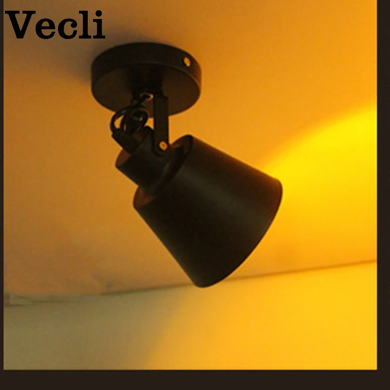 

European retro creative bar clothing store spotlights industrial lampadario LED lights ceiling lamp track rail light lampara led