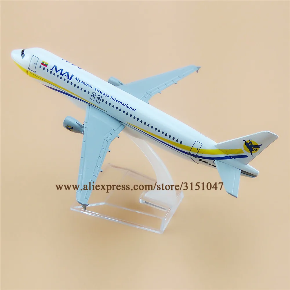 

Air MAI Myanmar Airways International Airlines A320 Airbus 320 Airplane Model Alloy Metal Model Plane Diecast Aircraft 16cm