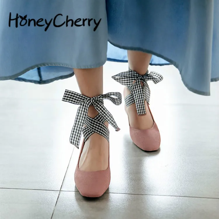 

Spring And Summer 2019 New Style Shallow Single Shoe, Wrist Band, High-heeled Shoes, Rough-heeled Sweet Ballet Shoe Girl