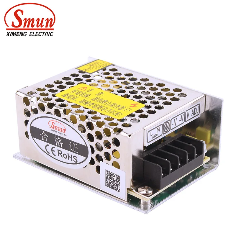 

SMUN AS-25-15 25W 15V 1.7A Small Volume Single Output Switching Power Supply with CE ROHS 2 Year Warranty