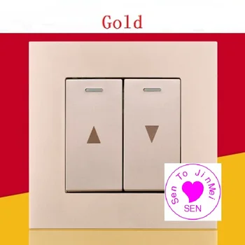 

Shutters lift switch automatic resetter electric curtain button type 86 lift switch shutter switch panel