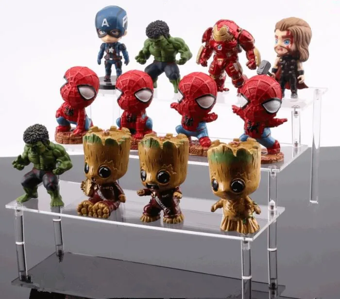 

Acrylic Action Figure display stand Robot Toys naruto Cartoon character ladder frame holder toy car model rack free shipping