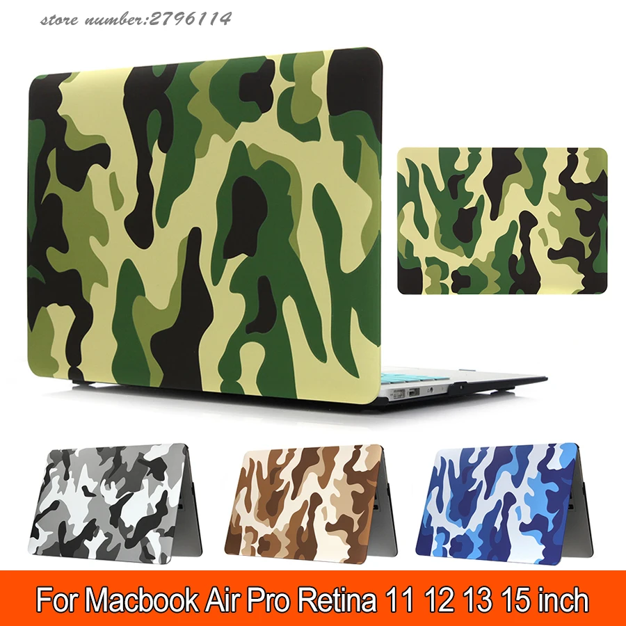 Laptop Cases Water stickers Camouflage Matte Surface Hard Case Cover For macbook air 11 pro reitna 12 13 retina 15 | Компьютеры и офис