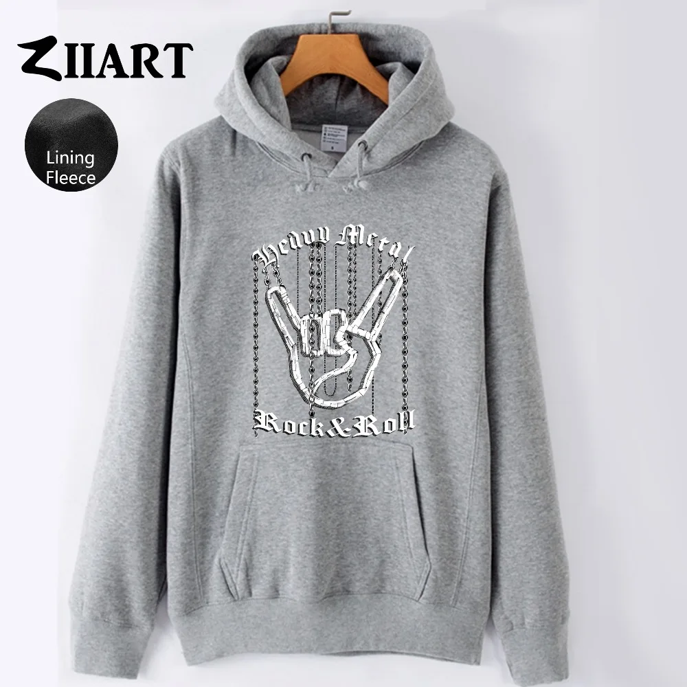 Heavy Metal Rock Roll Hand Chain Horned Gesture Corna Mano Cornuta Girls Woman fleece Hoodie couple clothes ZIIART Heavy Metal Rock Roll Hand Chain Horned Gesture Corna Mano Cornuta Girls Woman fleece Hoodie couple clothes ZIIART