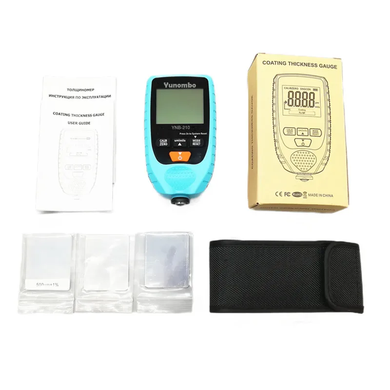 Yunombo YNB-210 New Professional Digital Coating Thickness Gauge Car Paint Tester Thickness Meter with Backlight