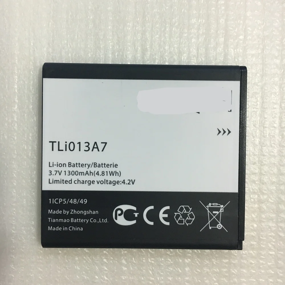 

3.7V 1300mAh For Alcatel TLi013A7 Battery