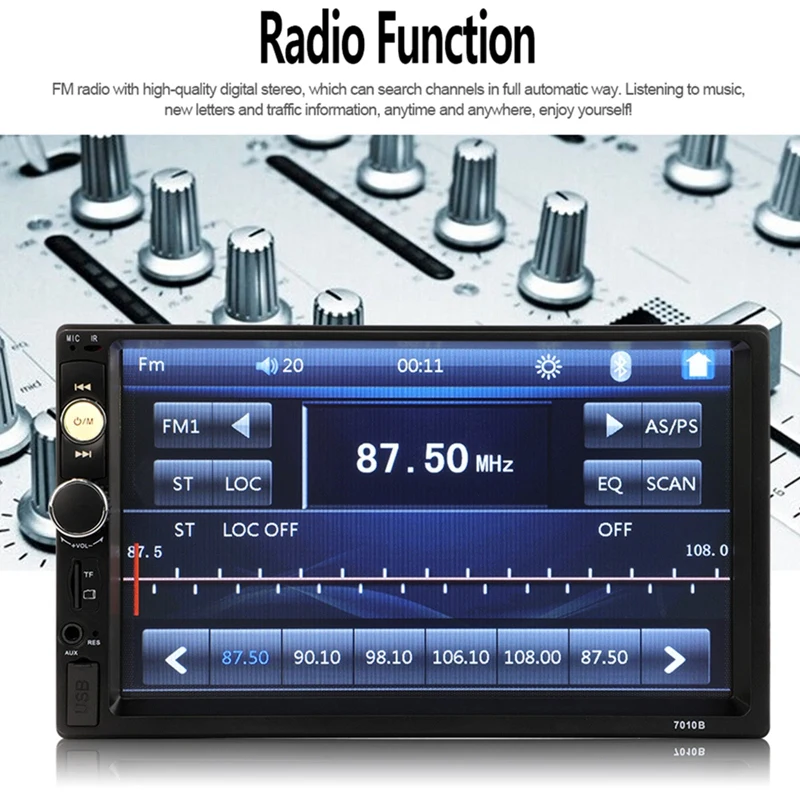 7010B 2 Din Автомобильный Радио 7 дюймов плеер Mp3 свяжитесь Экран Bluetooth Автомобильный мультимедийный плеер зеркало Android автомобильный резервный