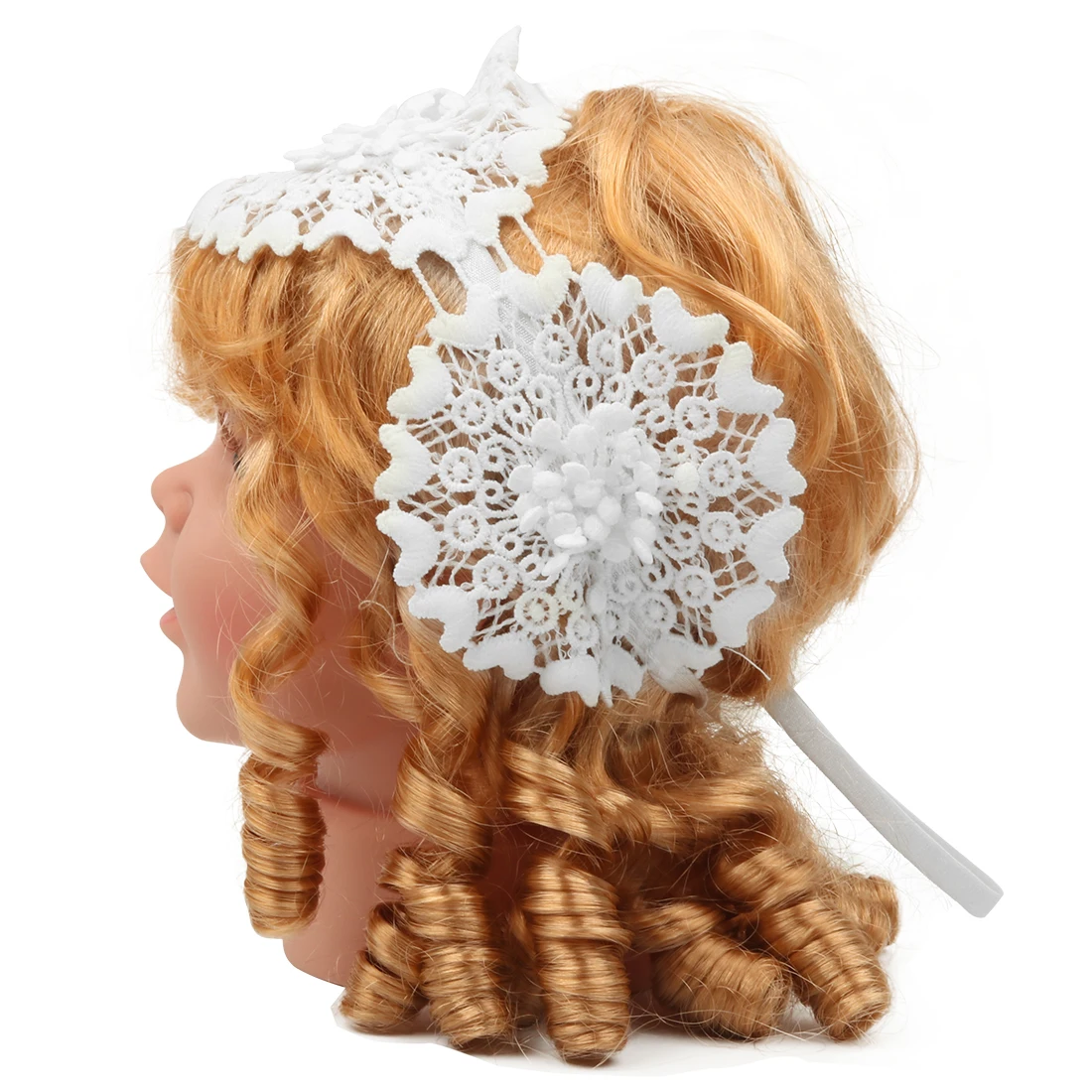 

1 PC 3D Big Flowers Headbands White Pattern With Buds Decoration Fasten Hairbands New Fashion Hair Accessories For Flower Girl