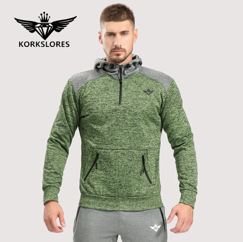 KORKSLORES Brand Autumn Winter Bodybuilding camouflage Hoodies Men Gyms Sweatshirts Long Sleeve