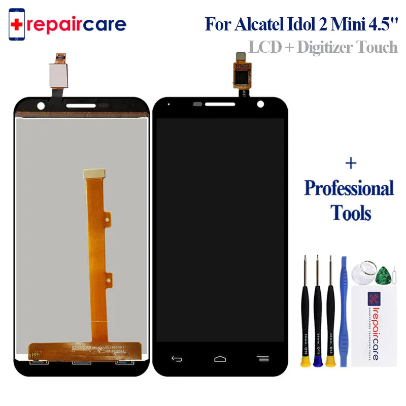 

Full LCD Display + Touch Screen Digitizer Assembly For Alcatel One Touch Idol 2 mini 6016 OT-6016A 6016X 6016E 6016D Complete