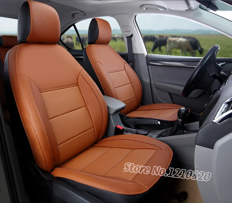 AUSFTORER натуральная кожа 3 ряда 6 и 7 чехол для сиденья для Volkswagen(VW) Sharan 2011- автомобильные чехлы для автомобильных сидений Аксессуары