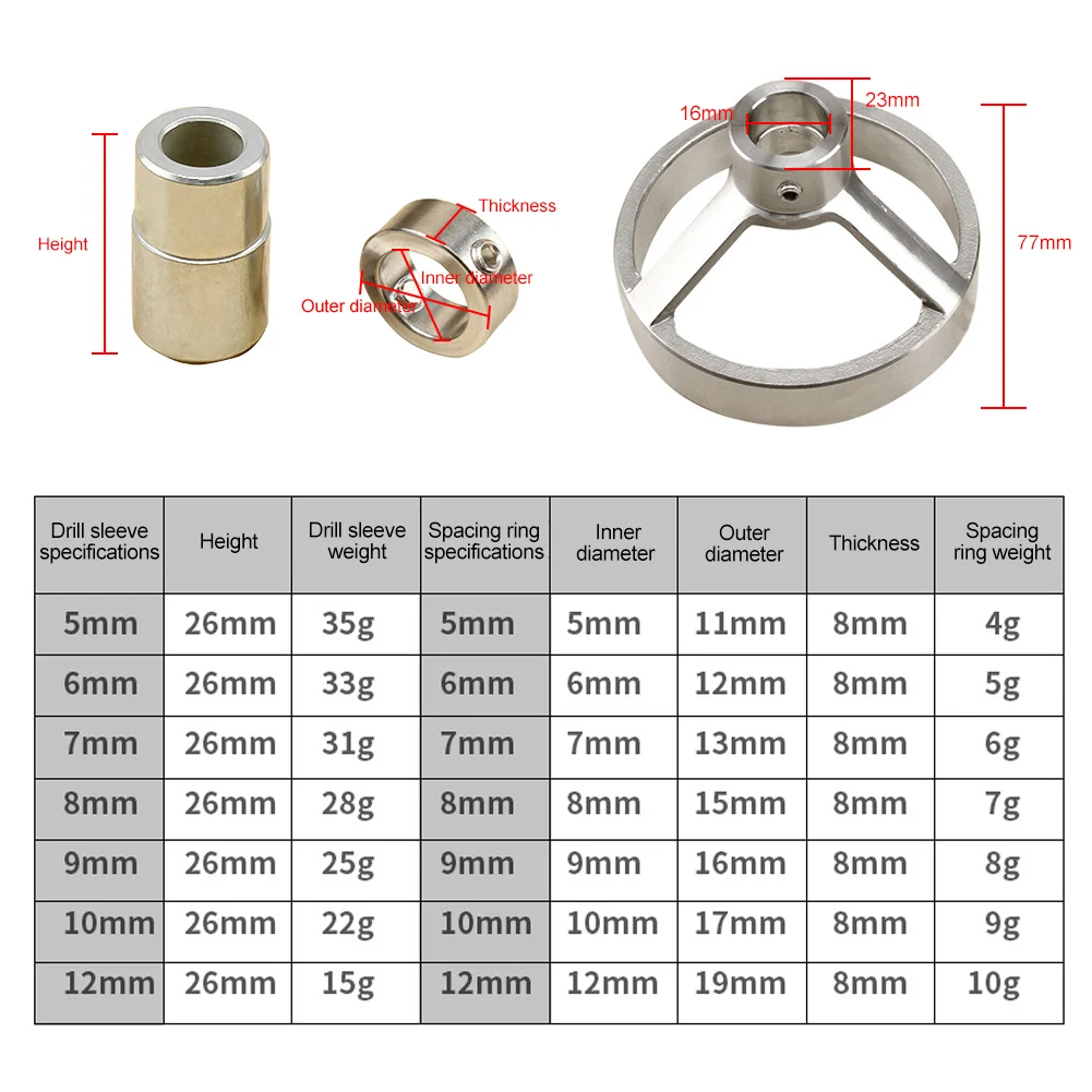 16 шт. специальный набор инструментов для бурения из нержавеющей стали с прямым отверстием локатор расстояние кольцо деревообрабатывающий сверлильный локатор