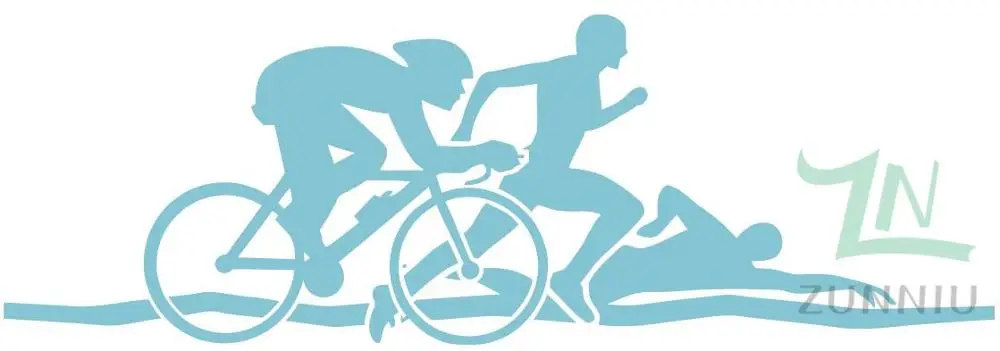 G114 триатлона атлетика обои для занятий спортом, будь то Велосипедный спорт или бег передачи виниловые наклейки на стену декоративно-прикладного искусства спортивные наклейки для детей - Цвет: Canal blue