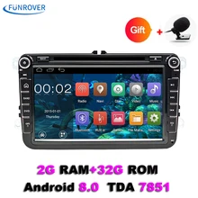 Funrover 2 Din 8 »автомобильный Радио для Volkswagen VW Гольф 6 touran sharan Lavida поло passat B7 jetta с navi Car gps dvd-плеер