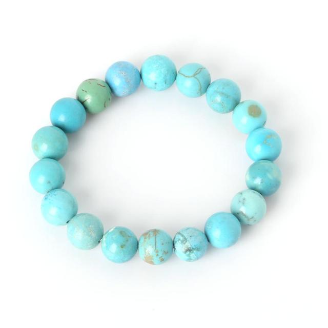 Bracelet With Natural Stone Beads 6 8 10mm Glaze White Howlite Yoga Beaded Bracelet For Men & Women Christmas Jewelry Gift