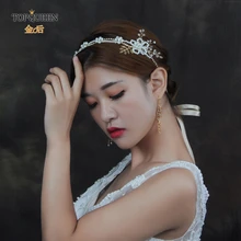 TOPQUEEN HP146 невесты ювелирные изделия для волос тиара невесты свадебное украшение для волос «вьющийся стебель» Головные уборы свадебное украшение на голову; свадебные аксессуары для волос
