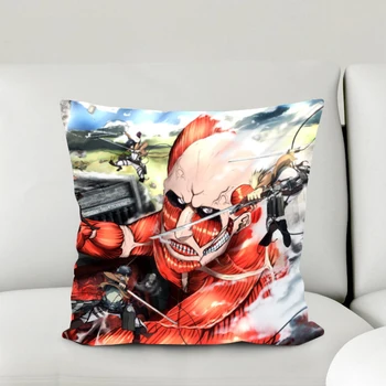 

Oct. Home Textile Attack On Titan Anime Colossal Titan 60*60CM Square Pillow Case PillowCases #40435