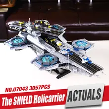 LEPIN 07043 Super Heroes The SHIELD Helicarrier Model Building Kits Minifigure Blocks Bricks Toys brin quedos 76042 legoe