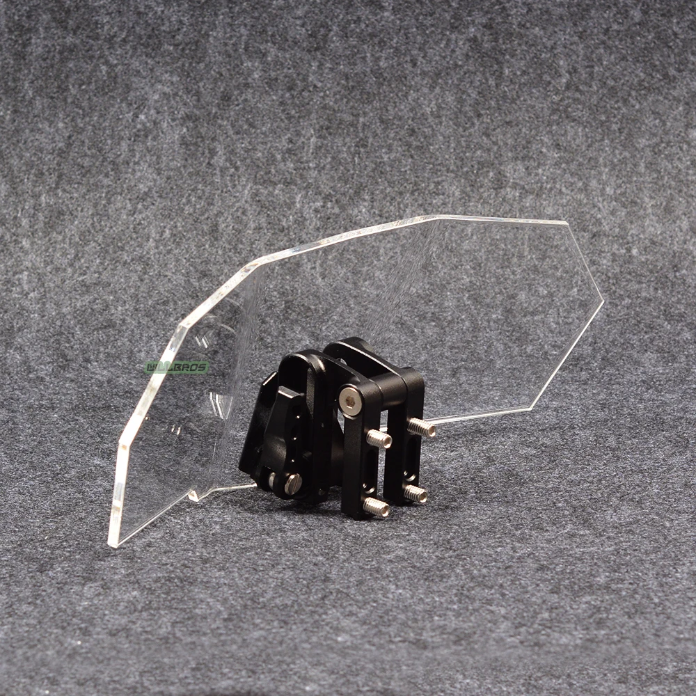 

Adjustable Airflow Clear Windscreen Black Bolt-On Variable Spoiler Blade For Honda Yamaha Suzuki Kawasaki BMW Aprilia Ducati Uni