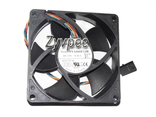 Foxconn 8020 PVA080F12H 12V 0.36A 725Y7 45CFM 4Wire Cooling Fan