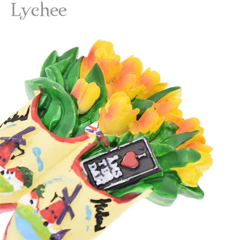 Lychee Life Amsterdam тюльпан Карта Китая тадж махал магнитный Ландшафтный холодильник