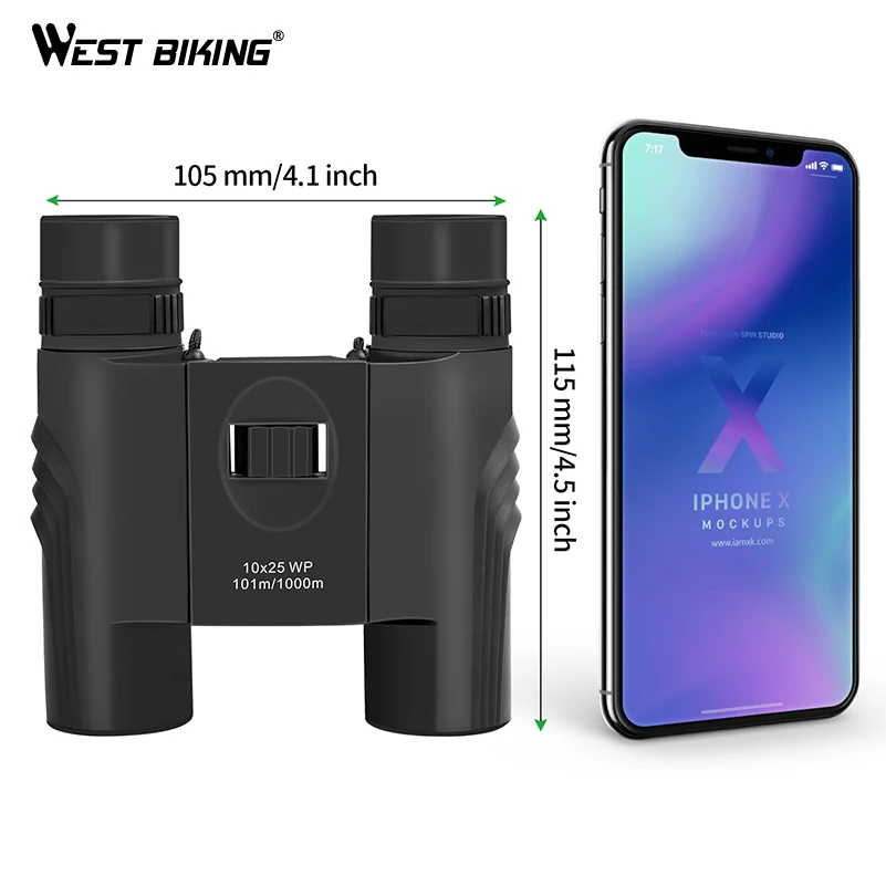 الغربية ركوب الدراجات 10*25 WP BAK4 بريزم مناظير تلسكوب التكبير جميع البصرية فيلم الأخضر مناظير السفر السياحية في الهواء الطلق تلسكوب