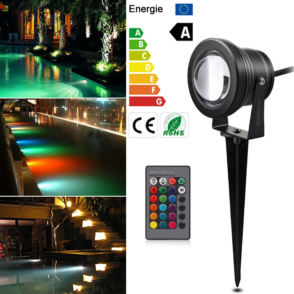 Focos LED RGB impermeables de 5W para jardín,luces COB con RGB #4pcs Focos LED RGB impermeables de 5W para jardín,luces COB con RGB #4pcs