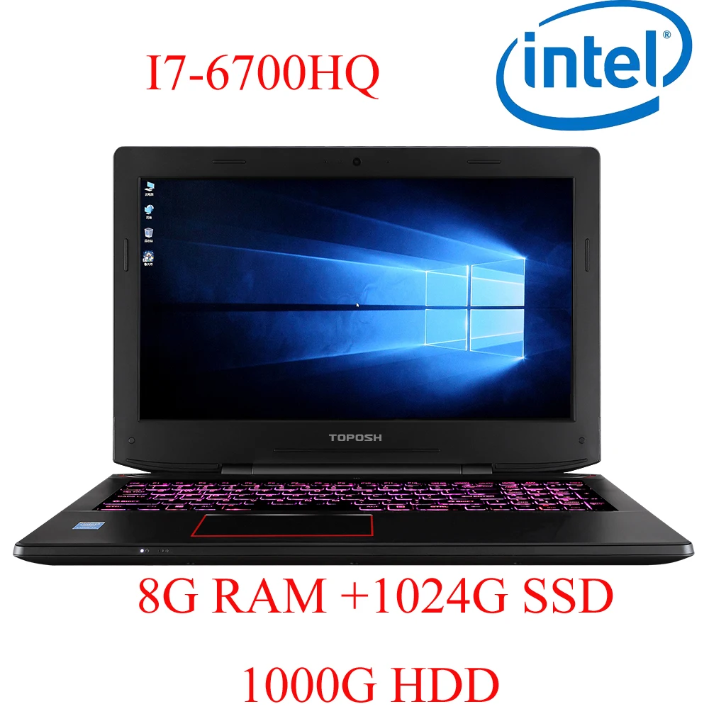 P6 8G DDR4 ram 1024G SSD 1000G HDD i7 6700HQ AMD Radeon RX560 NVIDIA GeForce 4G 15,6 "игровой ноутбук