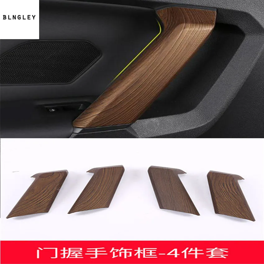 

4pcs/lot ABS Wooden grain Interior door armrest decoration cover for 2016-2018 Volkswagen VW Tiguan MK2