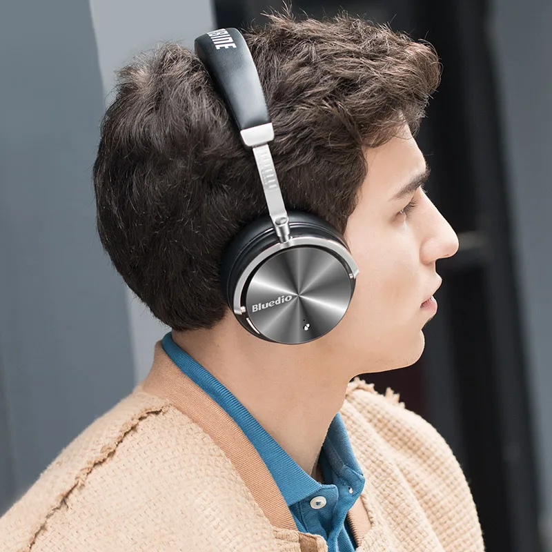 Original Bluedio T4S Wireless Bluetooth Headphones noise cancelling headset with microphone for cell phones 