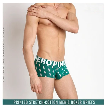 

Men's Underwear Super Cool Cartoon Printed U-Bag Men's Flat-Angled Underwear knickers briefs Environmental Protection Cotton