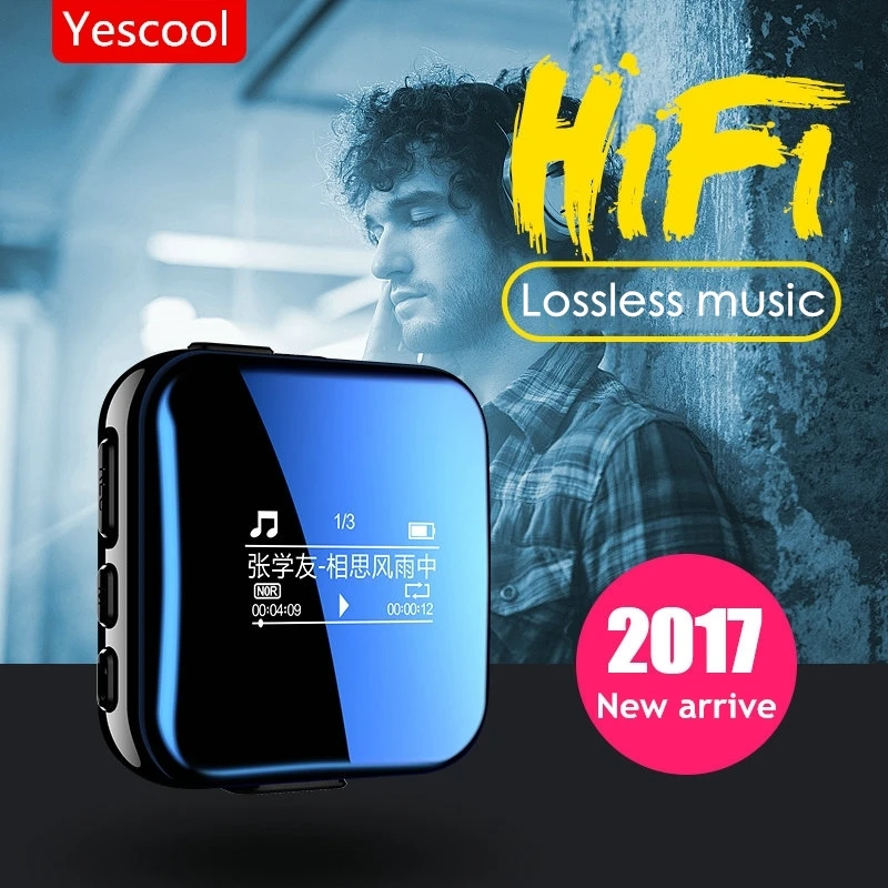 Yescool X1 8 ГБ MP3 музыкальный плеер Bluetooth hifi без потерь спортивный Цифровой Диктофон мини диктофон для бега