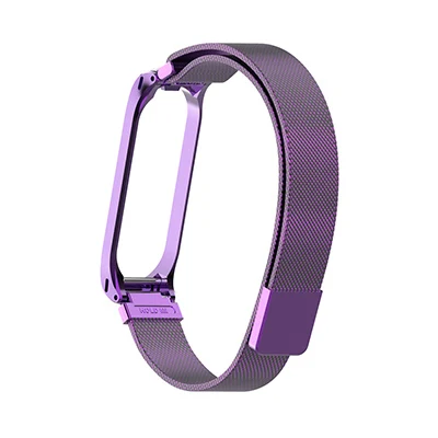 Умный браслет на запястье, ремешок для Xiaomi mi Band 3, 4, mi Band 4, 3, металлический браслет из нержавеющей стали, ремешок на запястье mi 4, Band 4, Pulseiras - Цвет: Style 2 Purple