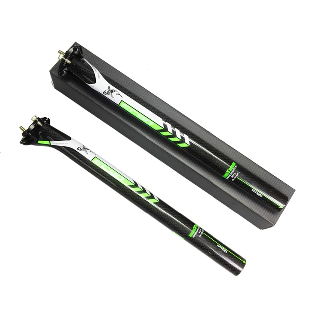 EC90 Bicycle Seatpost Carbon Fibre Seat Post 27.230.831.6mm MountainRoad Bike Seatpost MTB Offset Seat Post Green (5)