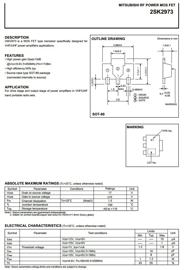 2SK2973 INFO