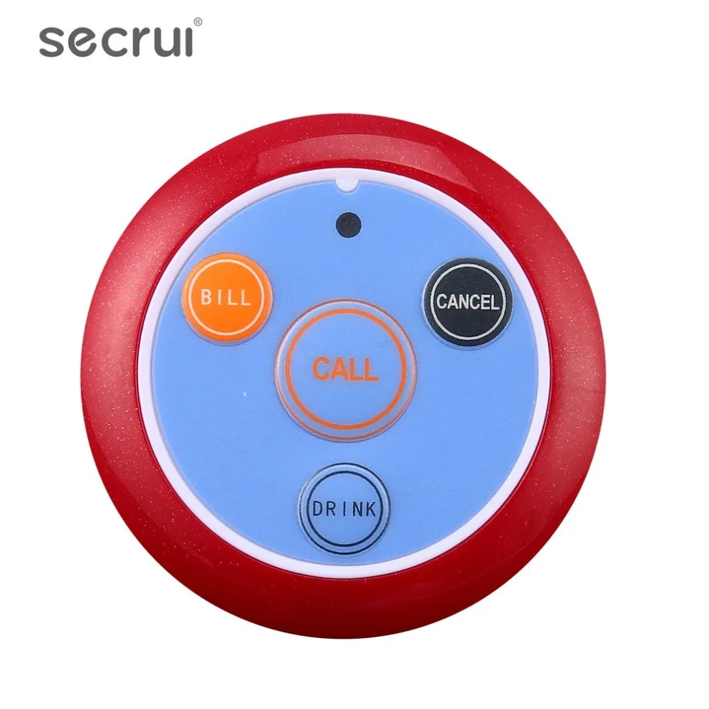 

SECRUI F64 433MHz Restaurant Pager Wireless Waiter Calling System Call Button Pager Four-key Restaurant Equipments