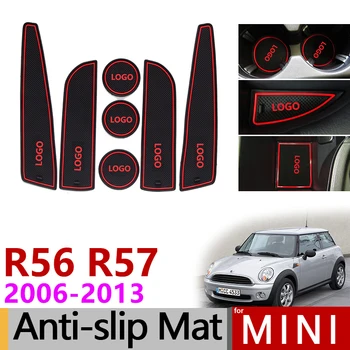 

Anti-Slip Gate Slot Cup Mat Coaster for BMW MINI R56 R57 Hatch ONE Cooper S Accessories 2006 2007 2008 2009 2010 2011 2012 2013