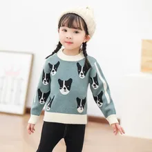 Одежда для мальчиков и девочек зимняя одежда для маленьких мальчиков и девочек свитера с длинными рукавами и рисунком щенка для маленьких детей мягкие теплые пальто на возраст от 18 месяцев до 5 лет
