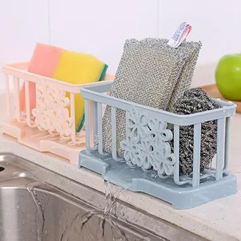 

Kitchen Sink Sponge Holder Storage Organizer Drainer Rack Strainer Holder d90610