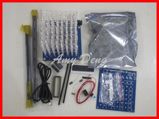 Набор 3D8 Light Cube DIY Kit (573 + 2803 5a60s2) 8*8*8 наборы световых кубиков Отправка данных|kit diy|kit