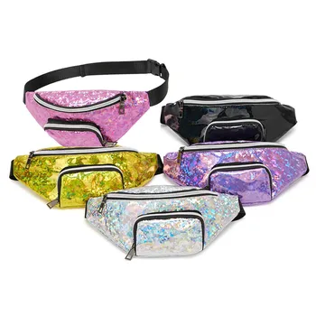 

Women's Belt Bag Lady Shoulders Sequin Waist Pack Letter Purse Mobile Phone Messenger Bags Bum Bag Bel Cantası 2.874