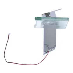 Современный светодиодный кран с одной ручкой и водопадом для раковины ванной комнаты, хромированный кран, Прямая поставка