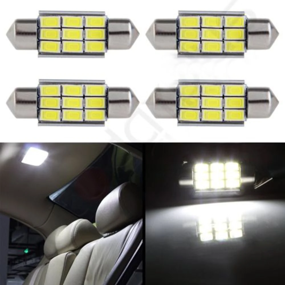 10pcs/lot Canbus Error Free C5W 5730 9SMD 36mm 39mm 41mm Festoon 4.5W 270LM Dome Led Light Bulbs Auto Lamps Car | Автомобили и