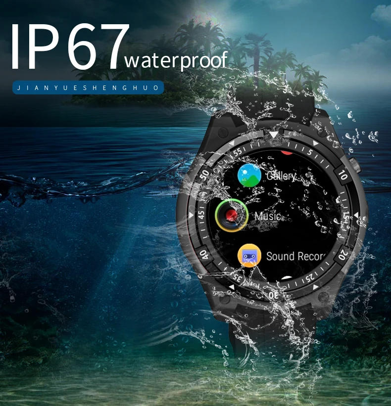 Лучшие продажи мужские Смарт-часы 3g wifi gps 8 GB rom 512 MB ram 1," Smartwatch сотовый телефон часы Пульс ритм android 5,1 наручные часы