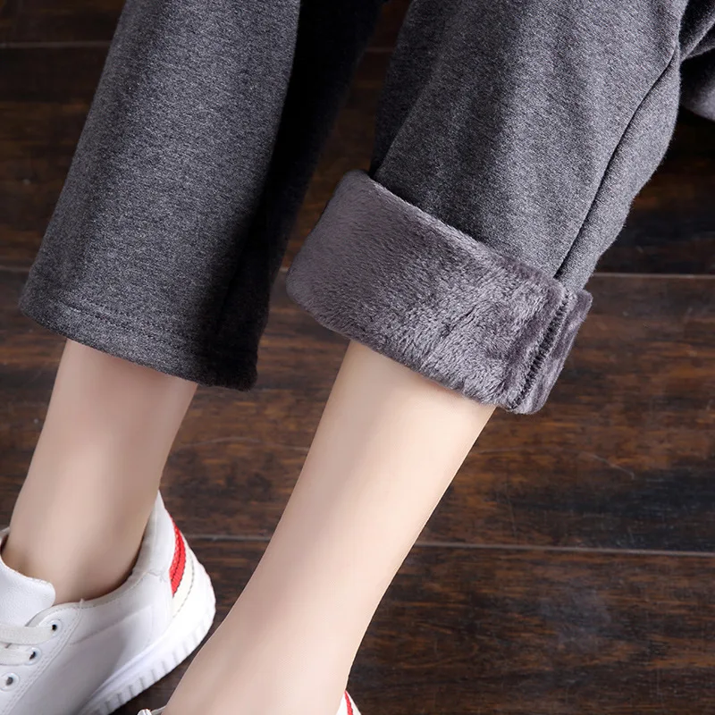 Mujeres Nueva Pantalones Rectos Ocasional Black Moda Engrosamiento Ocio Caliente De Forrado pink Sweatpants Colour blue Franela gray Cordón Invierno gqPXwxgRr