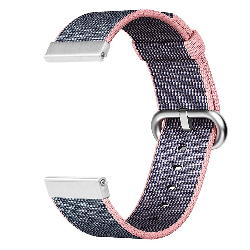 Модные Тканые нейлоновые часы ремешок петля ремешок для samsung Galaxy Watch 42 46 мм Красочные наручные часы ремешок для samsung спортивные ремешки - Цвет ремешка: Pink